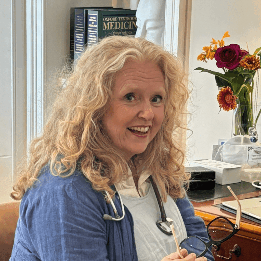 Dr V at her Desk