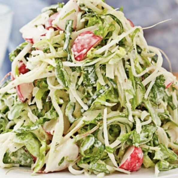 Peppery Kohlrabi Slaw